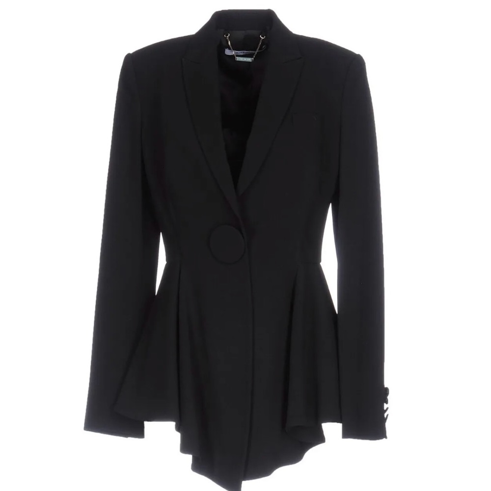 Givenchy Black Stretch Cady Jacket with Peplum FR 42/ US 10